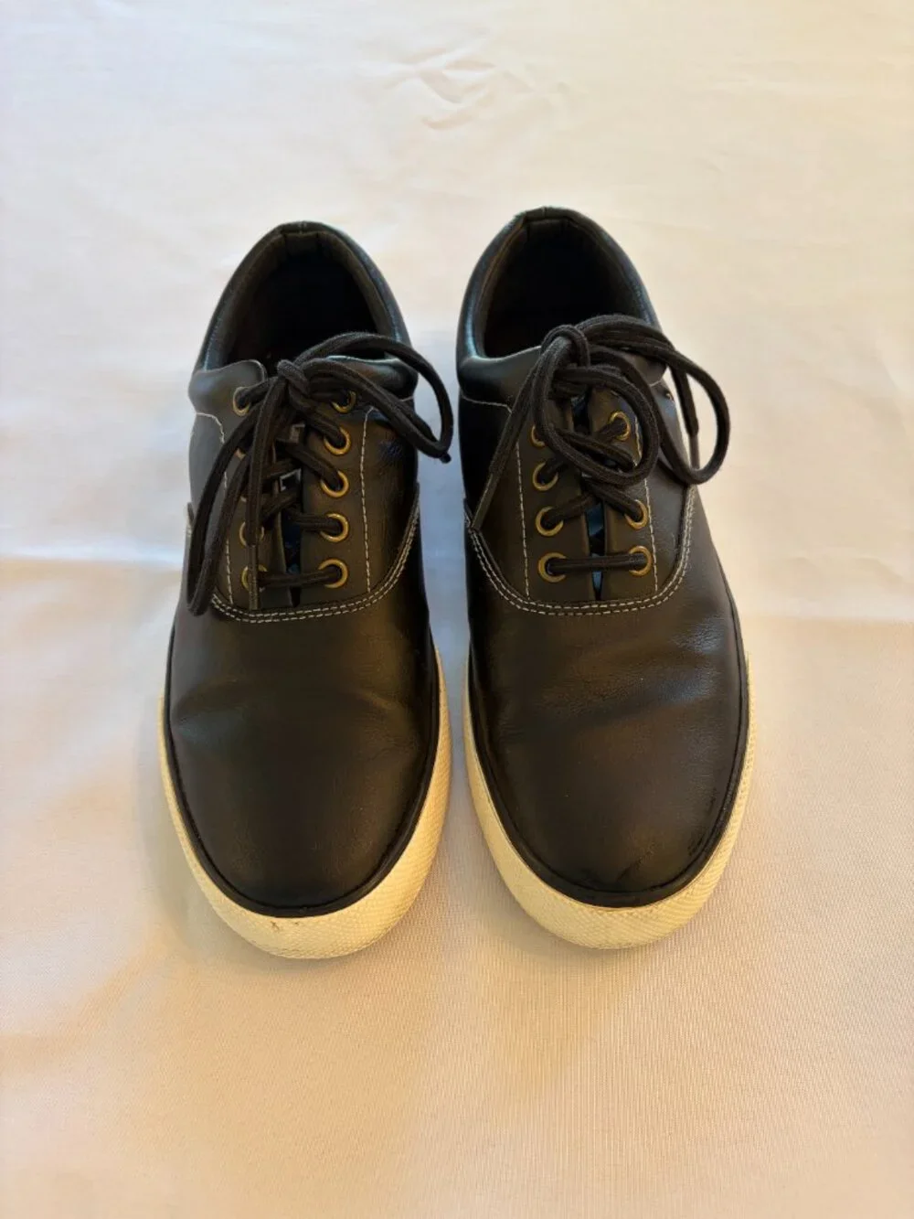 Men's Black Polo Lace Up Sneaker Size 13,